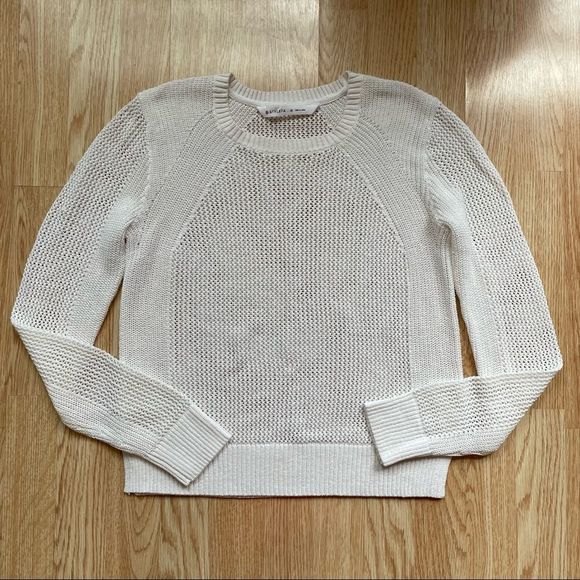 Athleta White Knitted Light Sweater - Size: Medium - Picture 3 of 10